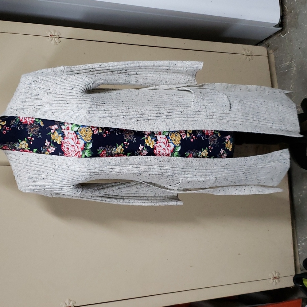 WESTPORT 1962 long cardigan with self-belt and patch pockets - Picture 2 of 11